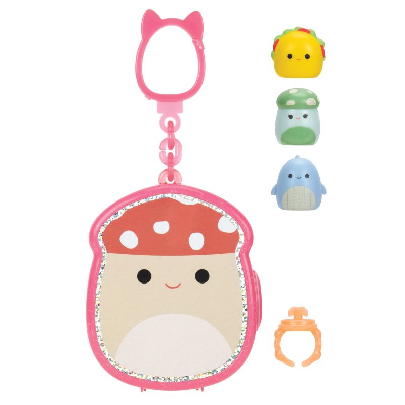 SQUISHMALLOWS CLIP-A-LONGS 3 figūriņas necaurspīdīgā iepakojumā, 2,5 cm